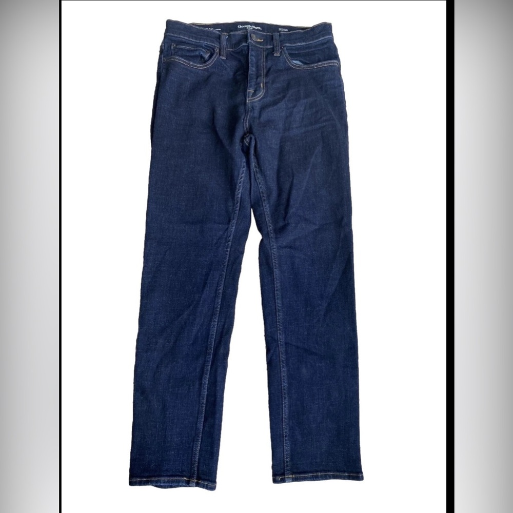 Goodfellow Men's Blue Denim Jeans  total flex Size 30w x 30 straight classic